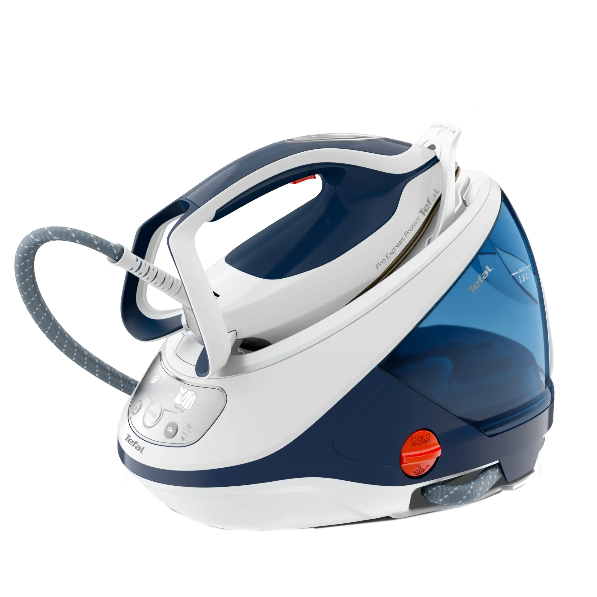 TEFAL GV 9223 Pro Express Protect Dampfbügelstation (7,2 bar, 2800 Watt, 1,8 l Wassertank, Blau)